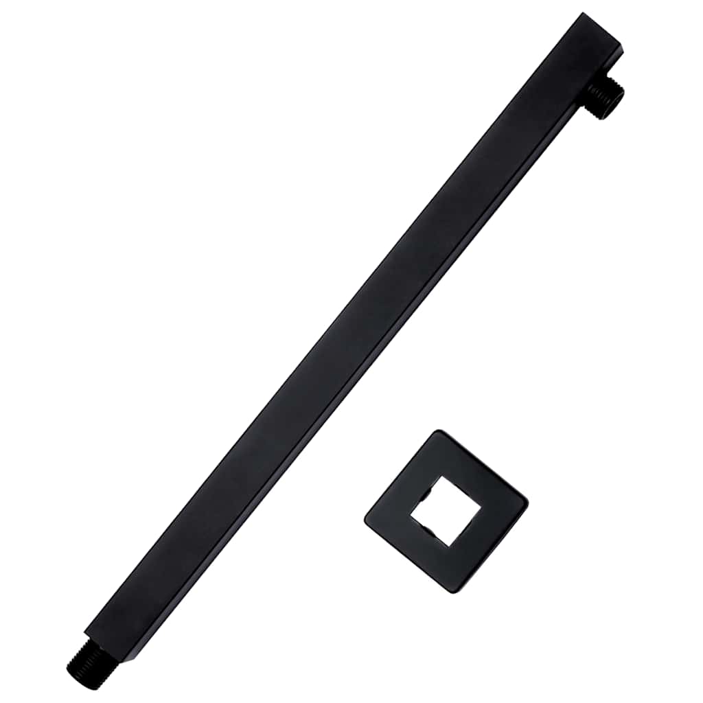 Braço de apoio chuveiro quadrado aço inox. 201 40 cm preto