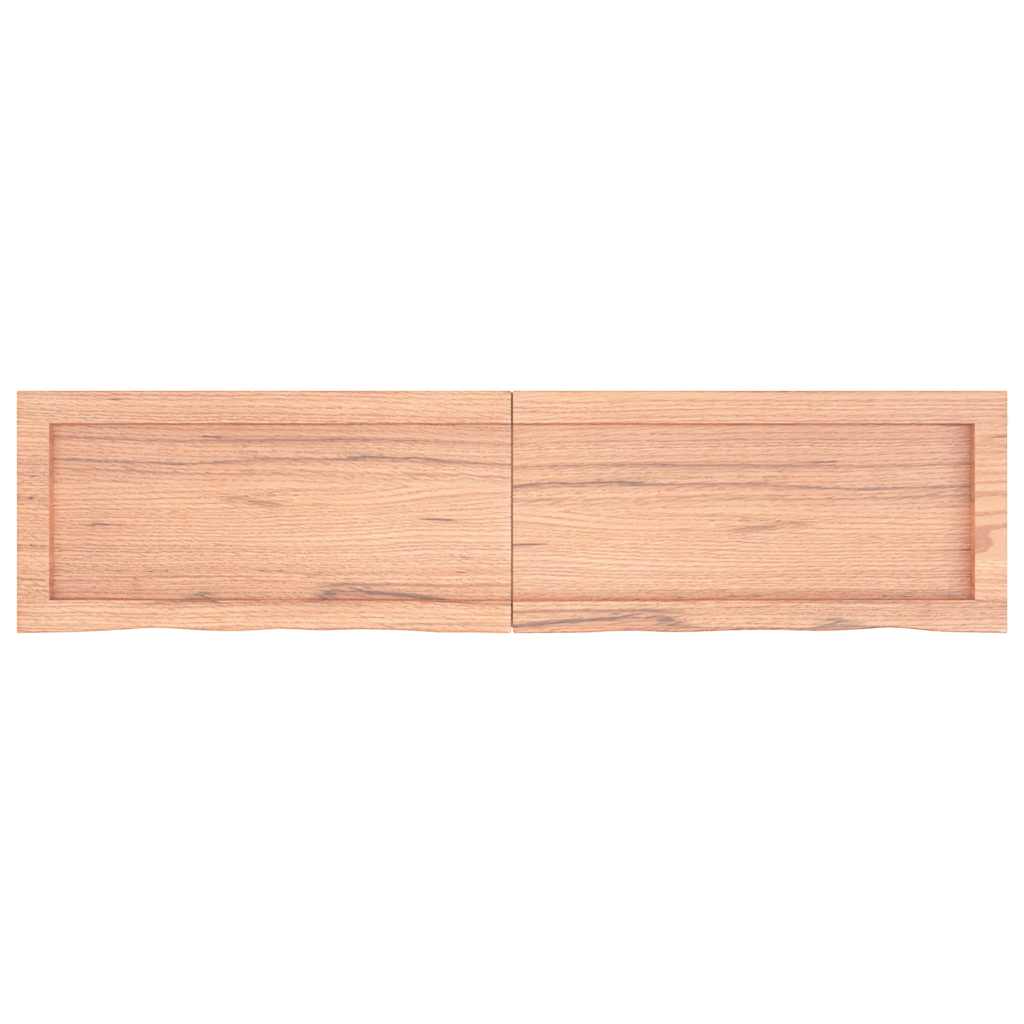 Bancada p/ wc 120x30x(2-4) cm madeira maciça tratada castanho