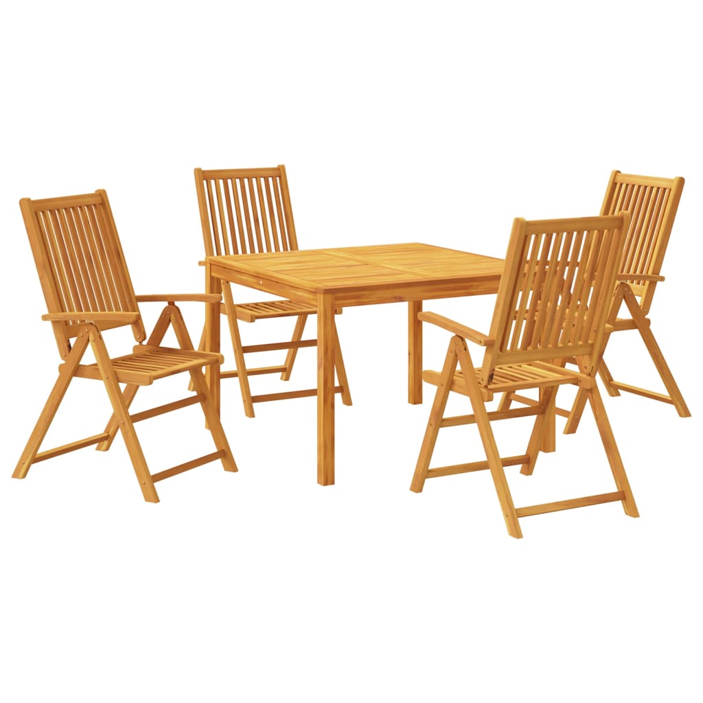 Conjunto de jantar p/ jardim 5 pcs madeira de acácia maciça