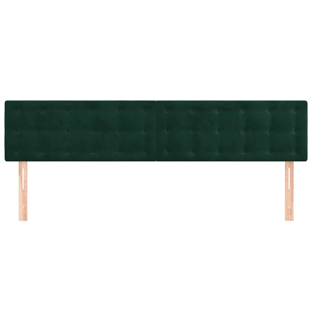 Cabeceiras verde-escuro 180x5x78/88 cm veludo