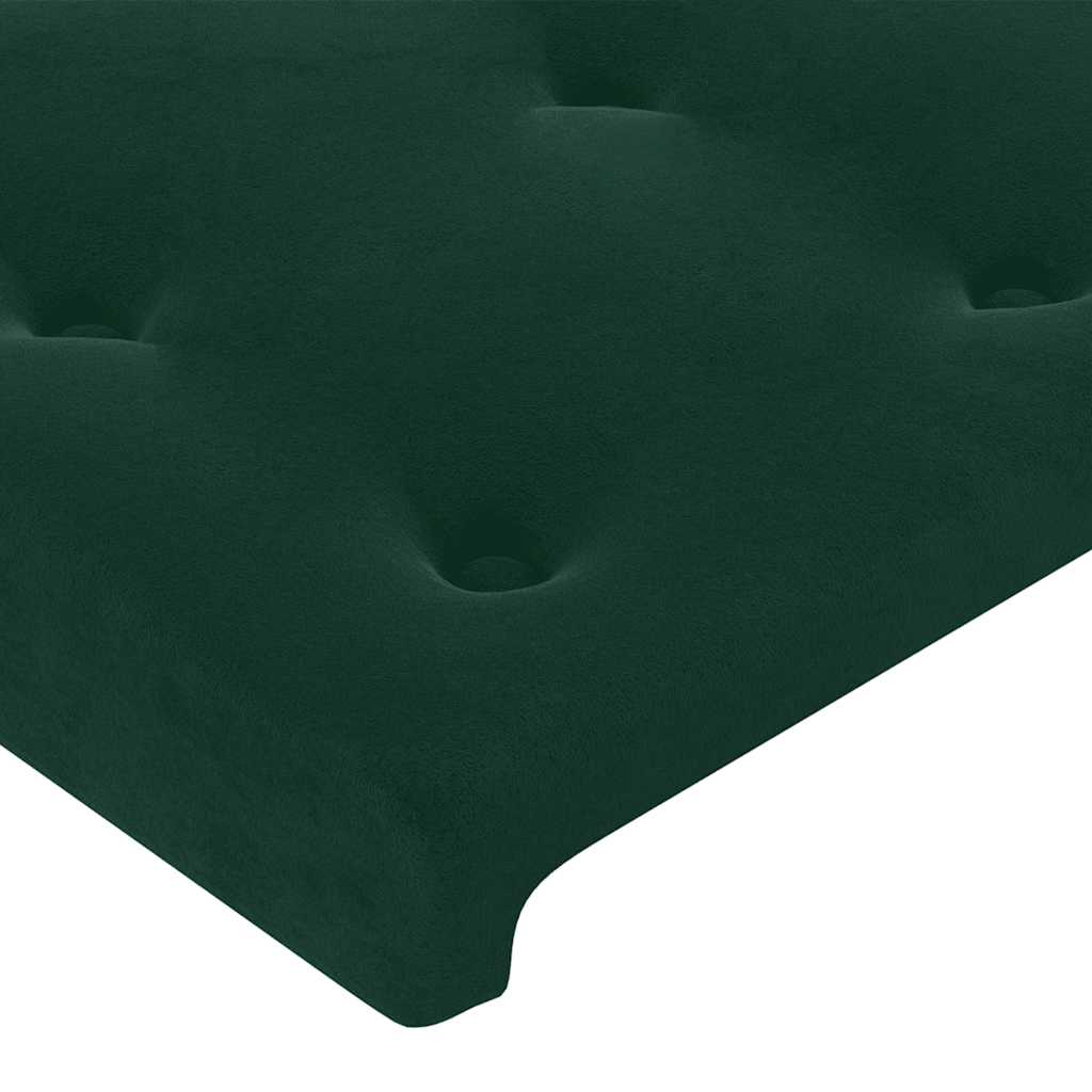 Cabeceiras verde-escuro 180x5x78/88 cm veludo