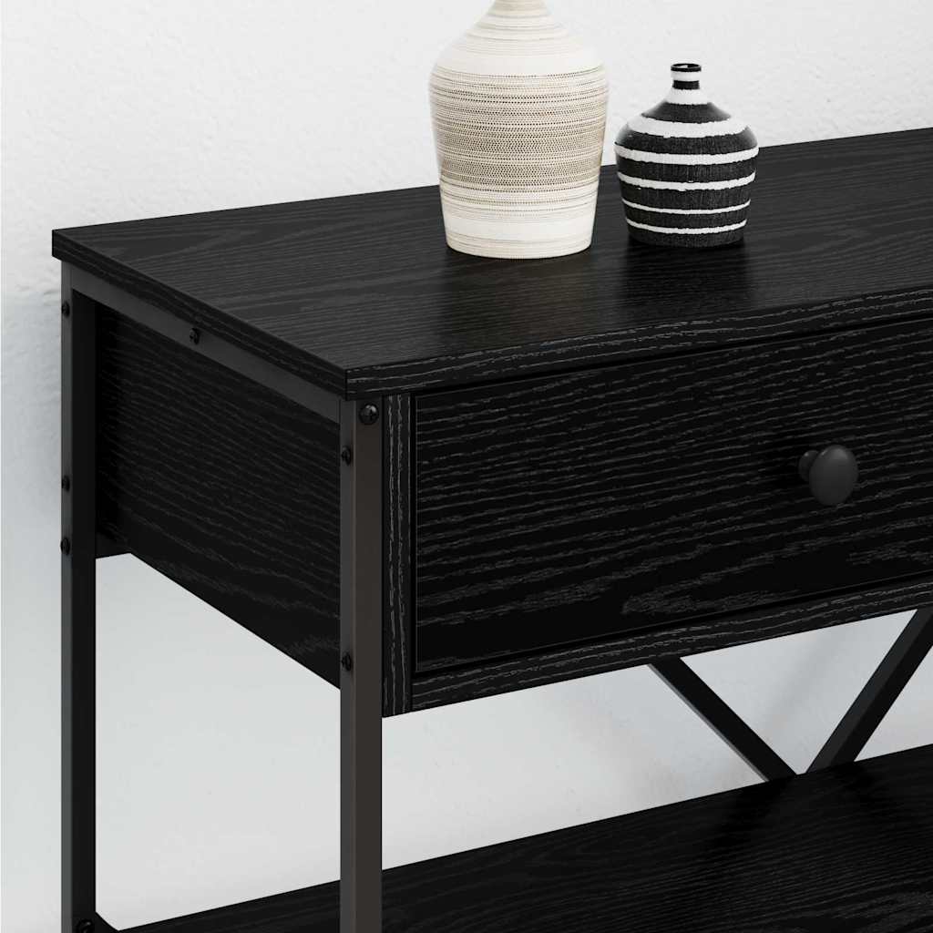 Aparador com gaveta carvalho preto 75 x 34,5 x 75 cm madeira