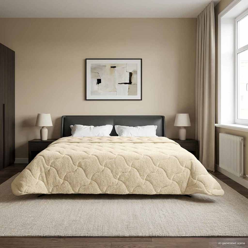 Duvet de ano inteiro colchonete creme 200 x 240 cm