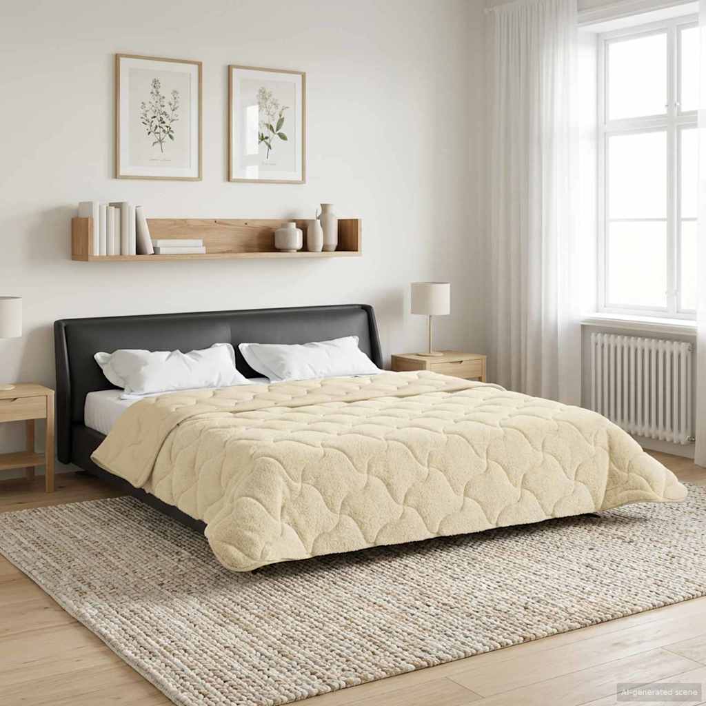 Duvet de ano inteiro colchonete creme 200 x 240 cm