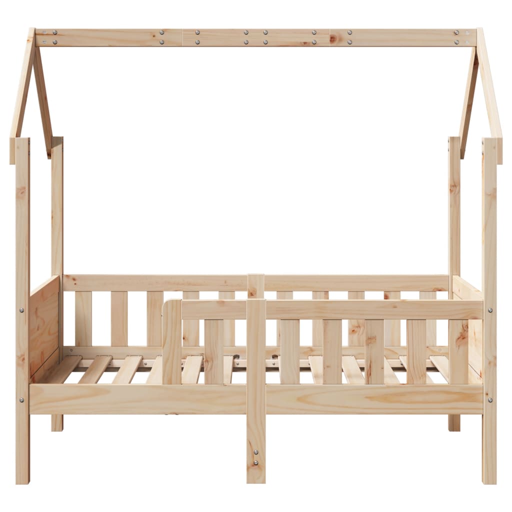 Cama infantil formato casa 70x140 cm madeira de pinho maciça