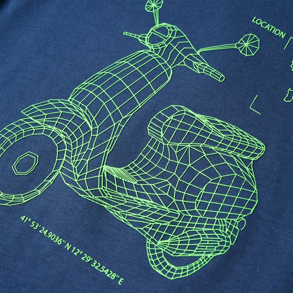 T-shirt de criança azul-escuro 116
