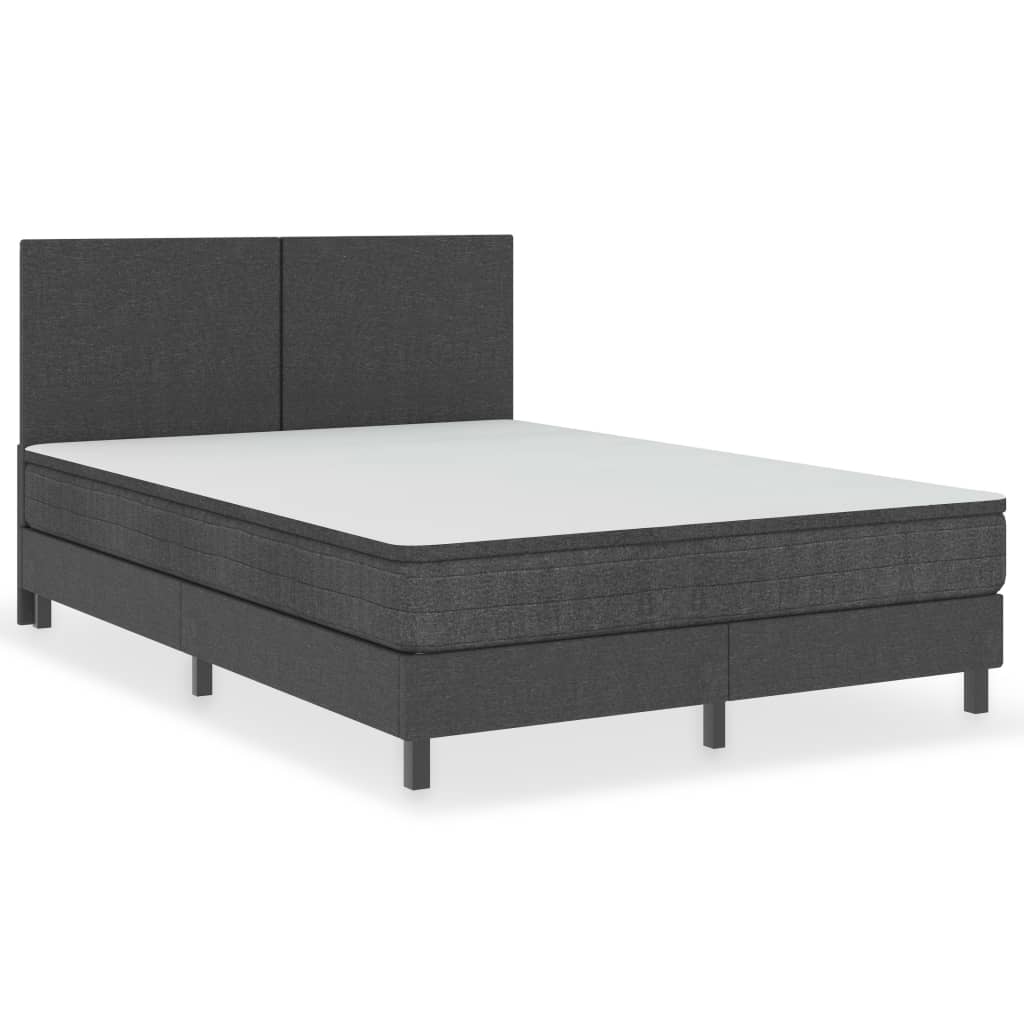 Cabeceira de cama 180x200 cm tecido cinzento-escuro
