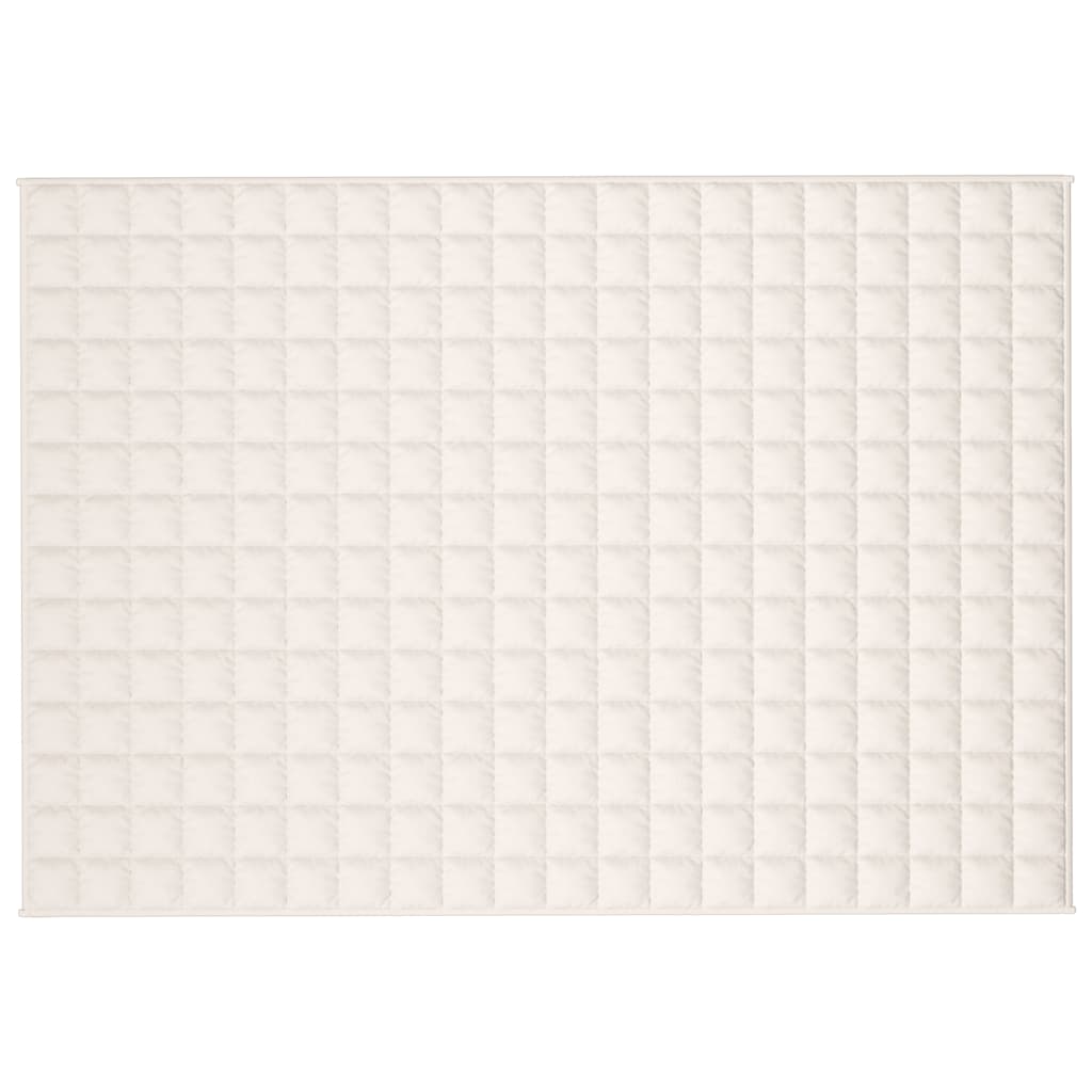 Manta pesada 10 kg 138x200 cm tecido creme-claro