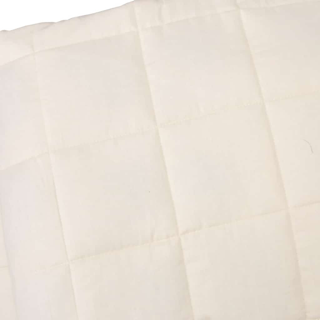 Manta pesada 10 kg 138x200 cm tecido creme-claro