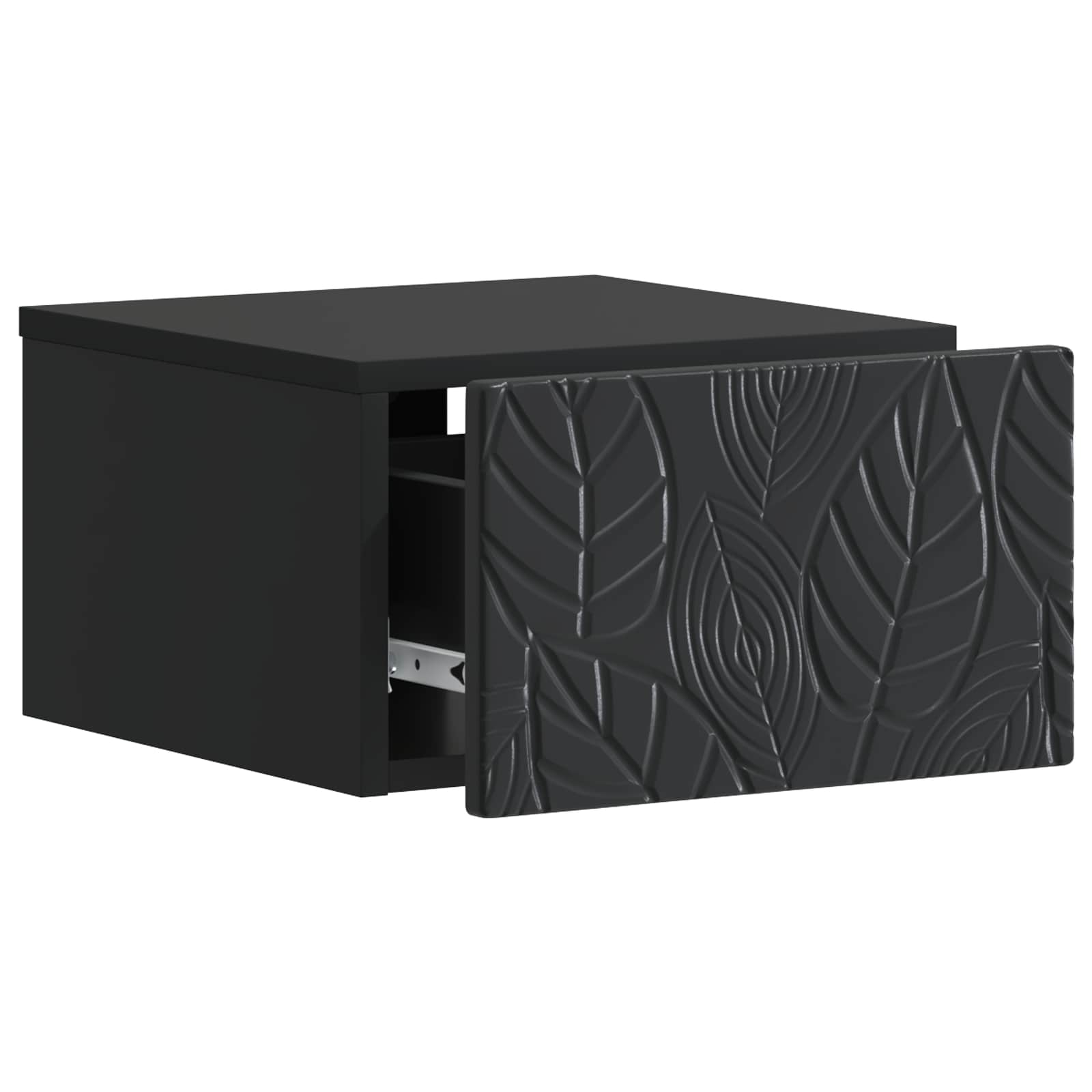Mesa lateral de parede preto 34,5 x 33 x 20 cm