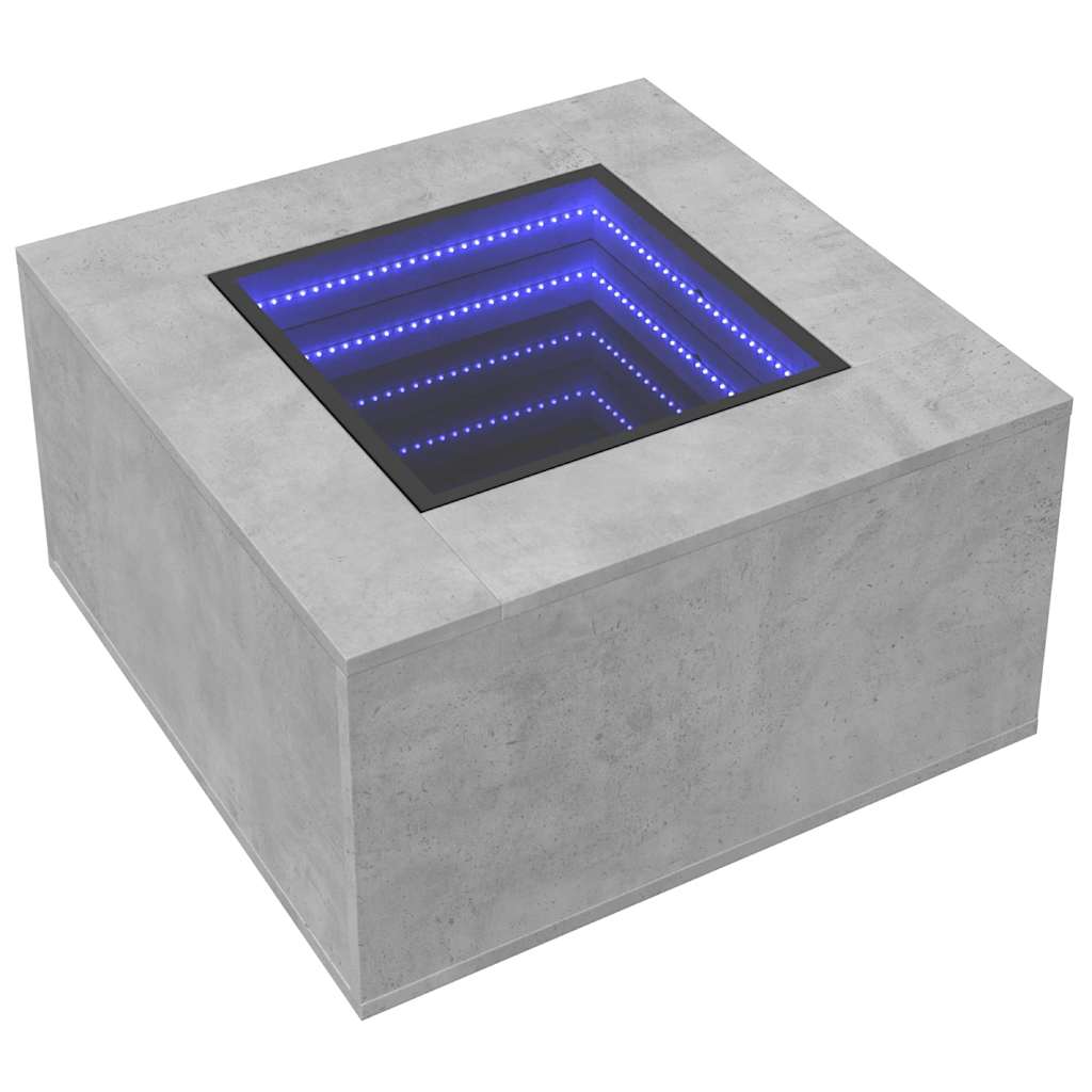 Mesa de centro c/ leds 60x60x40 cm derivados de madeira