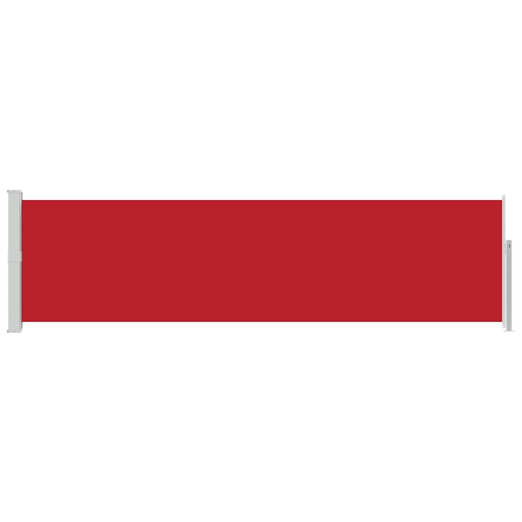 Toldo lateral retrátil para pátio 140x500 cm vermelho