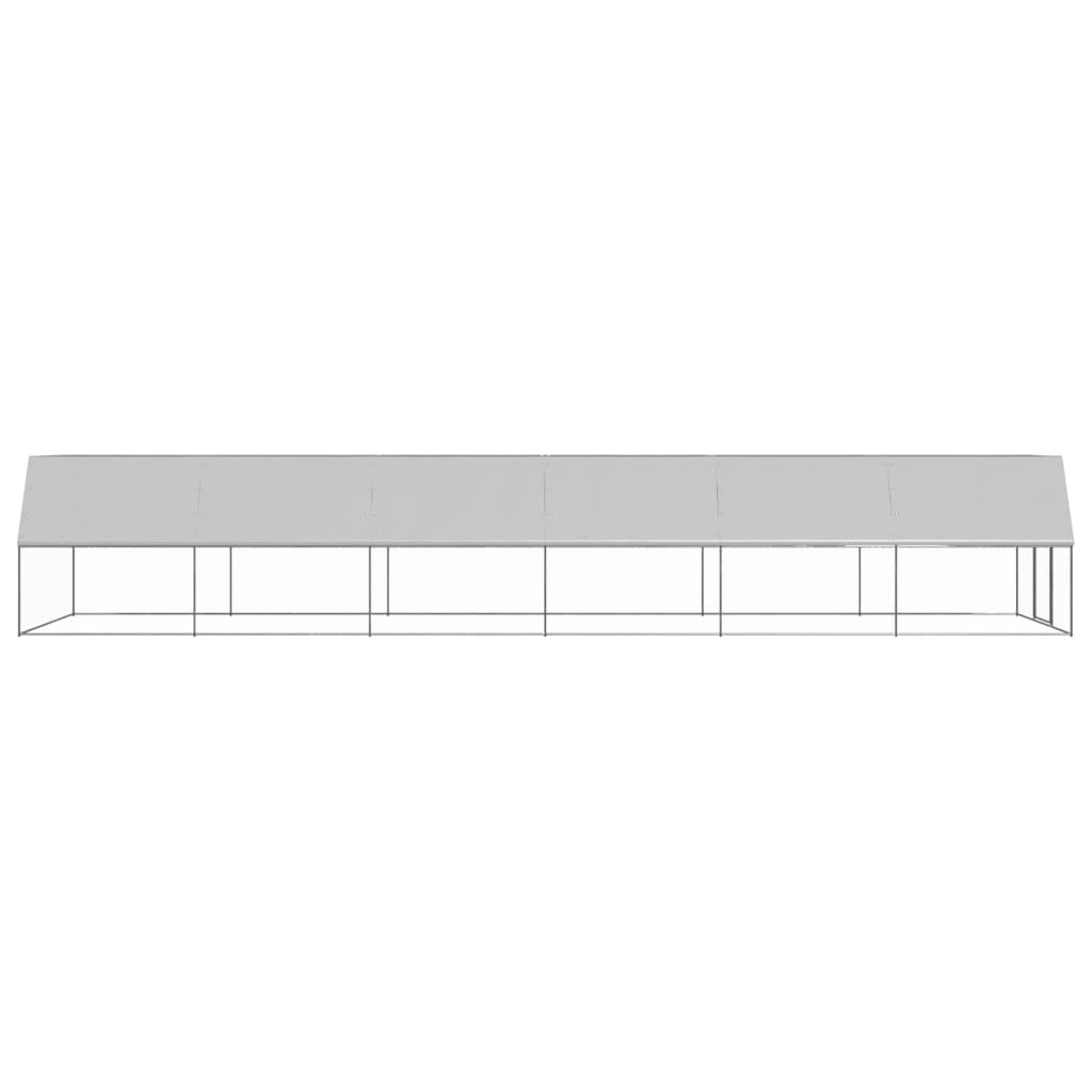 Galinheiro de exterior 3x12x2 m aço galvanizado