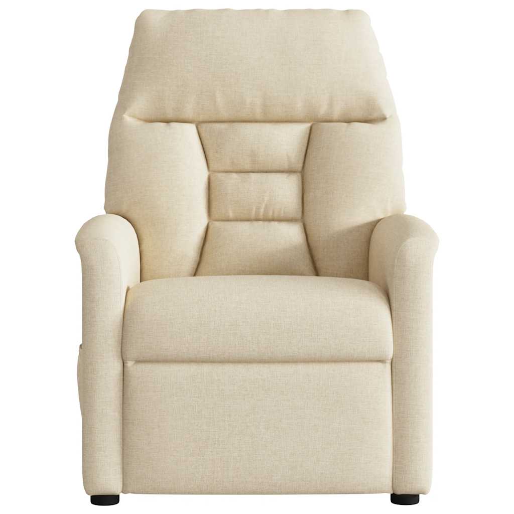 Poltrona reclinável tecido cor creme