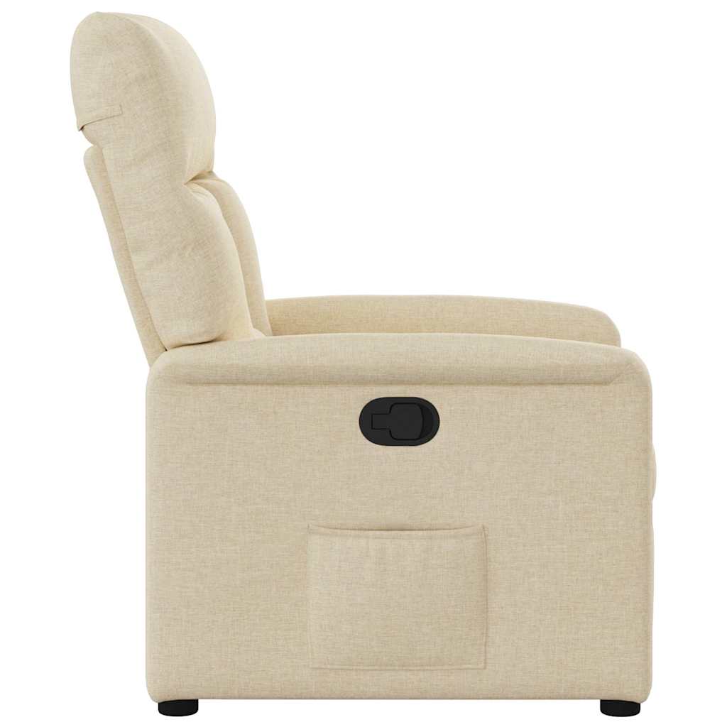 Poltrona reclinável tecido cor creme