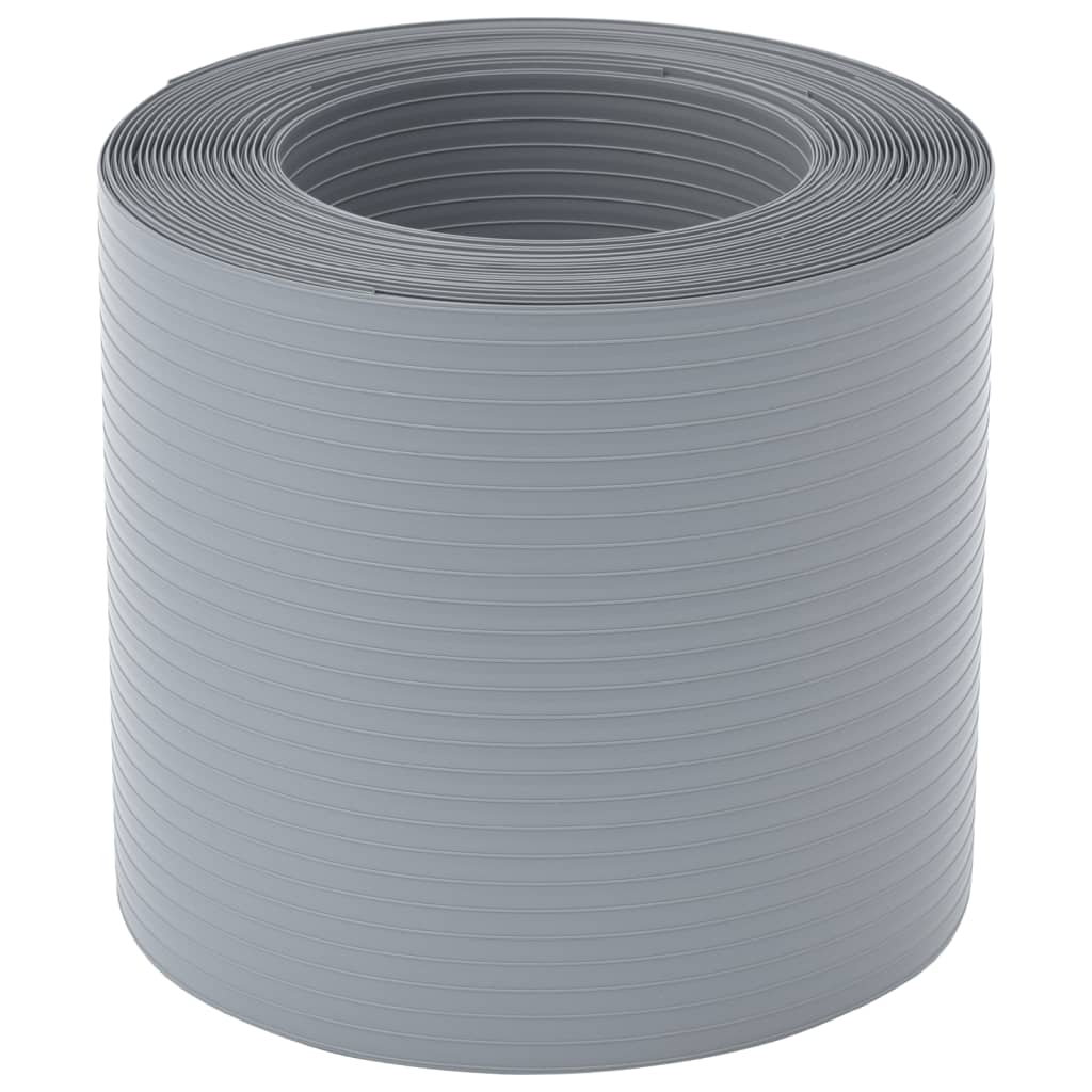 Telas privacidade p/ jardim 10 pcs 252,5x19 cm PVC cinzento