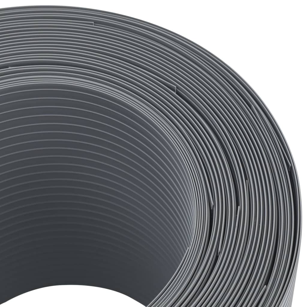 Telas privacidade p/ jardim 10 pcs 252,5x19 cm PVC cinzento