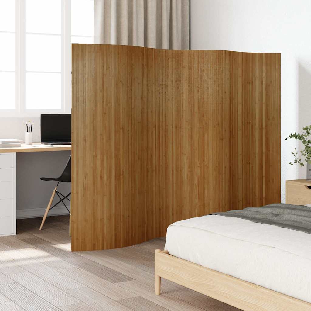 Divisória largura 250 cm altura 165 cm bambu castanho