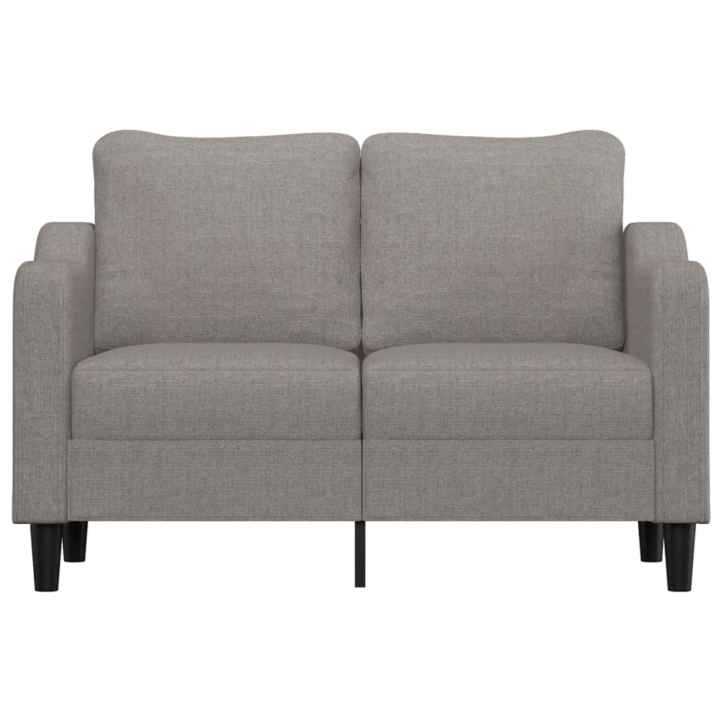 Sofá de 2 lugares tecido 120 cm cinzento-acastanhado