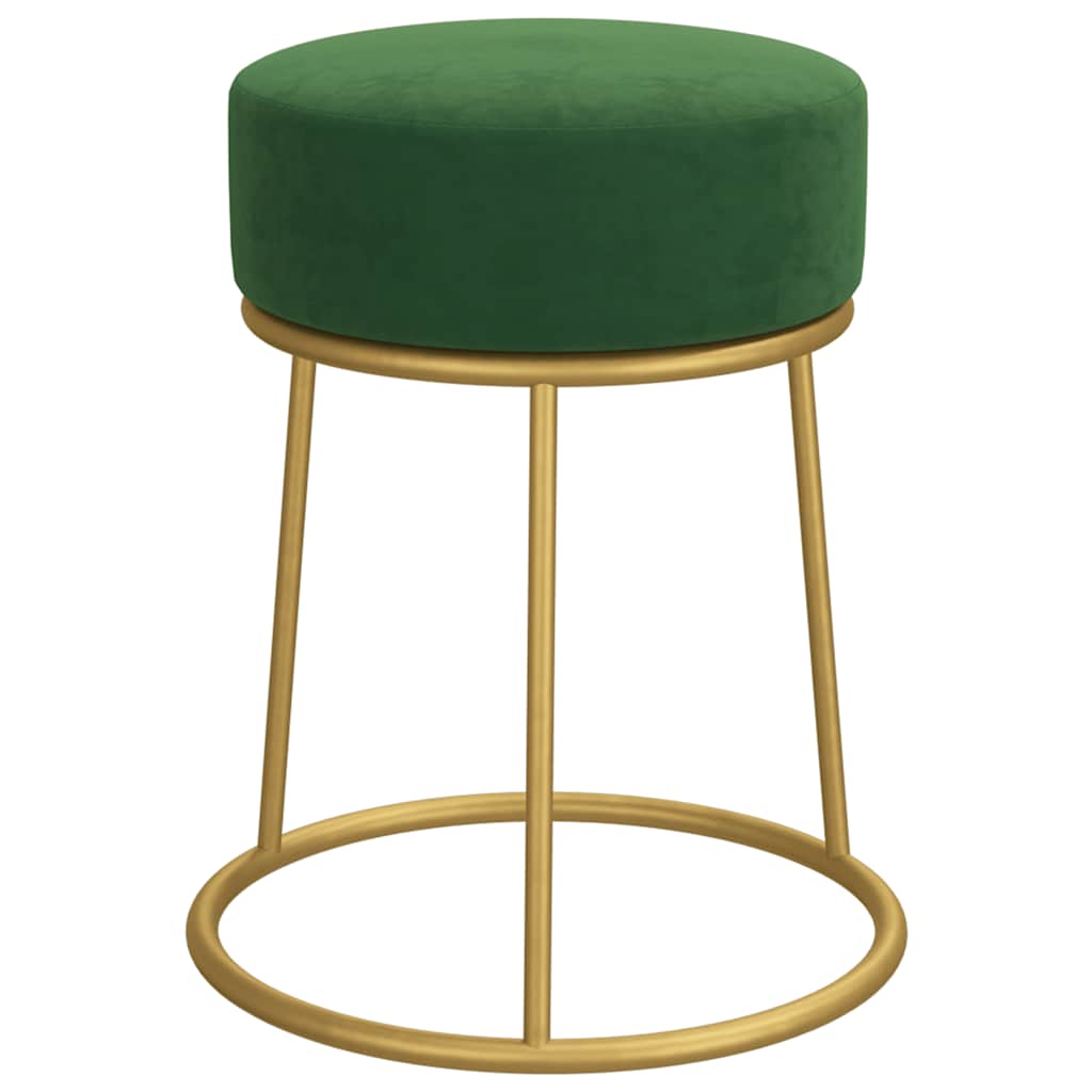 Banqueta redonda veludo verde