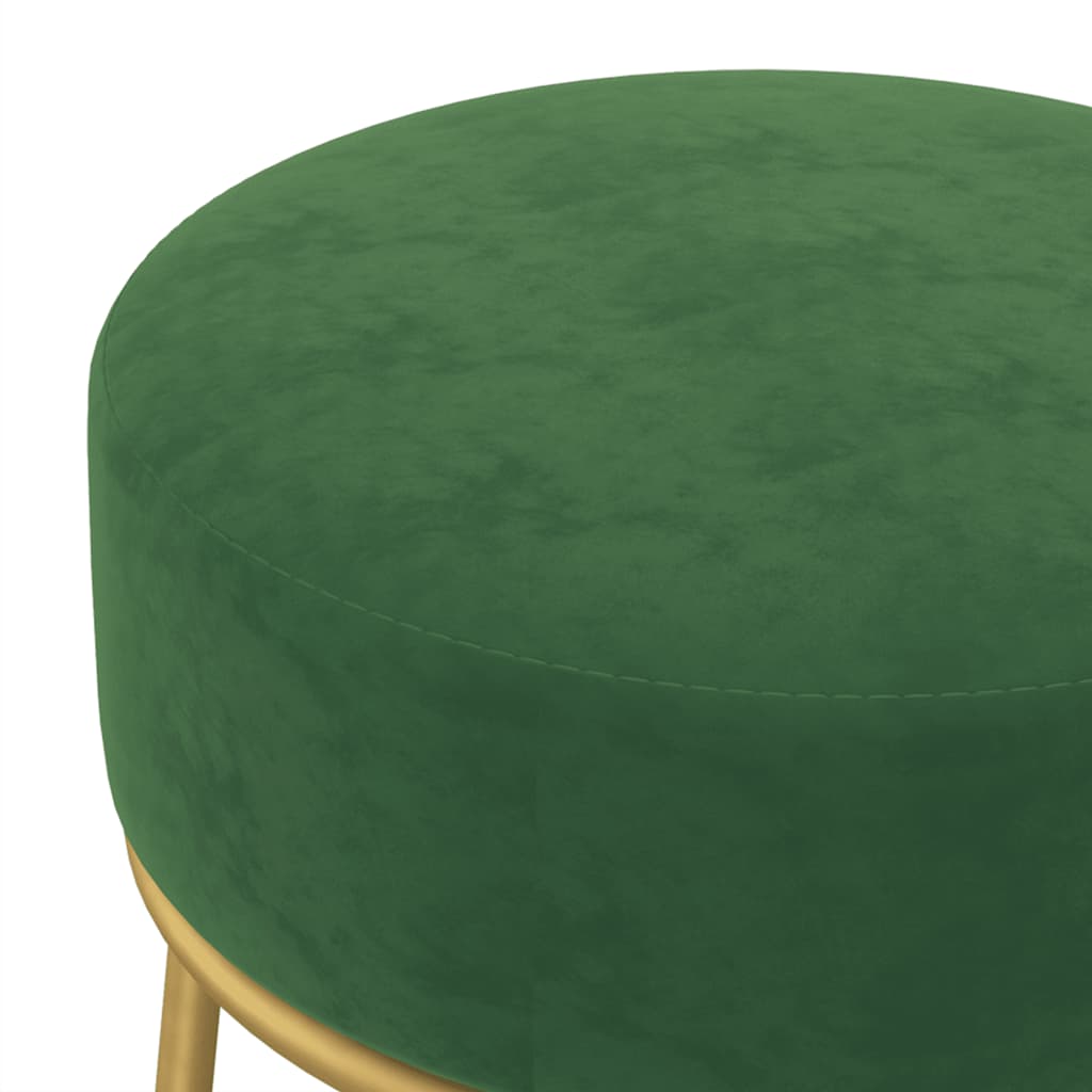 Banqueta redonda veludo verde