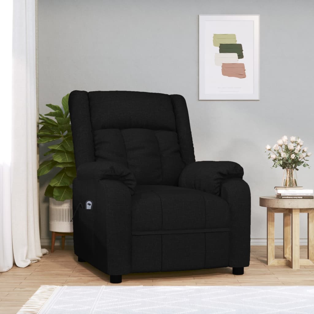 Poltrona elétrica reclinável tecido preto