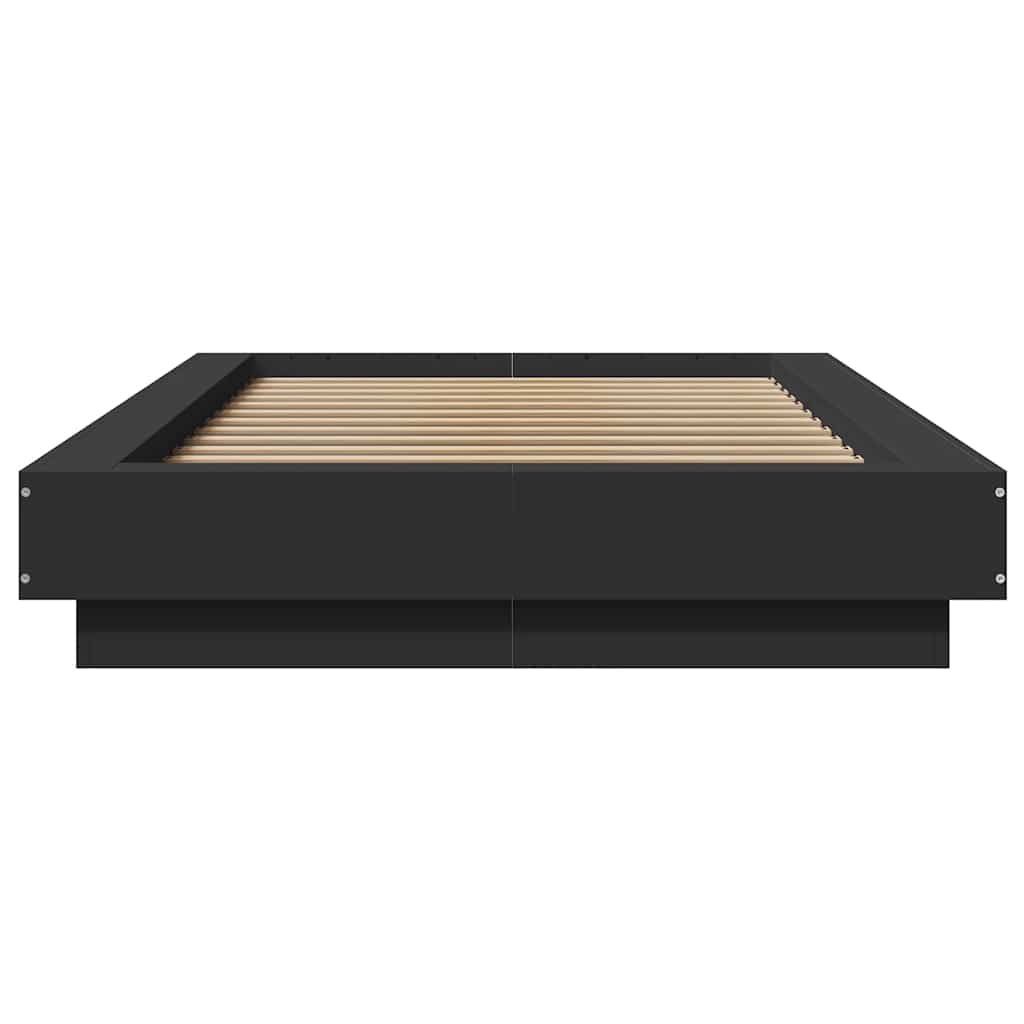 Estrutura de cama 90x190 cm derivados de madeira preto