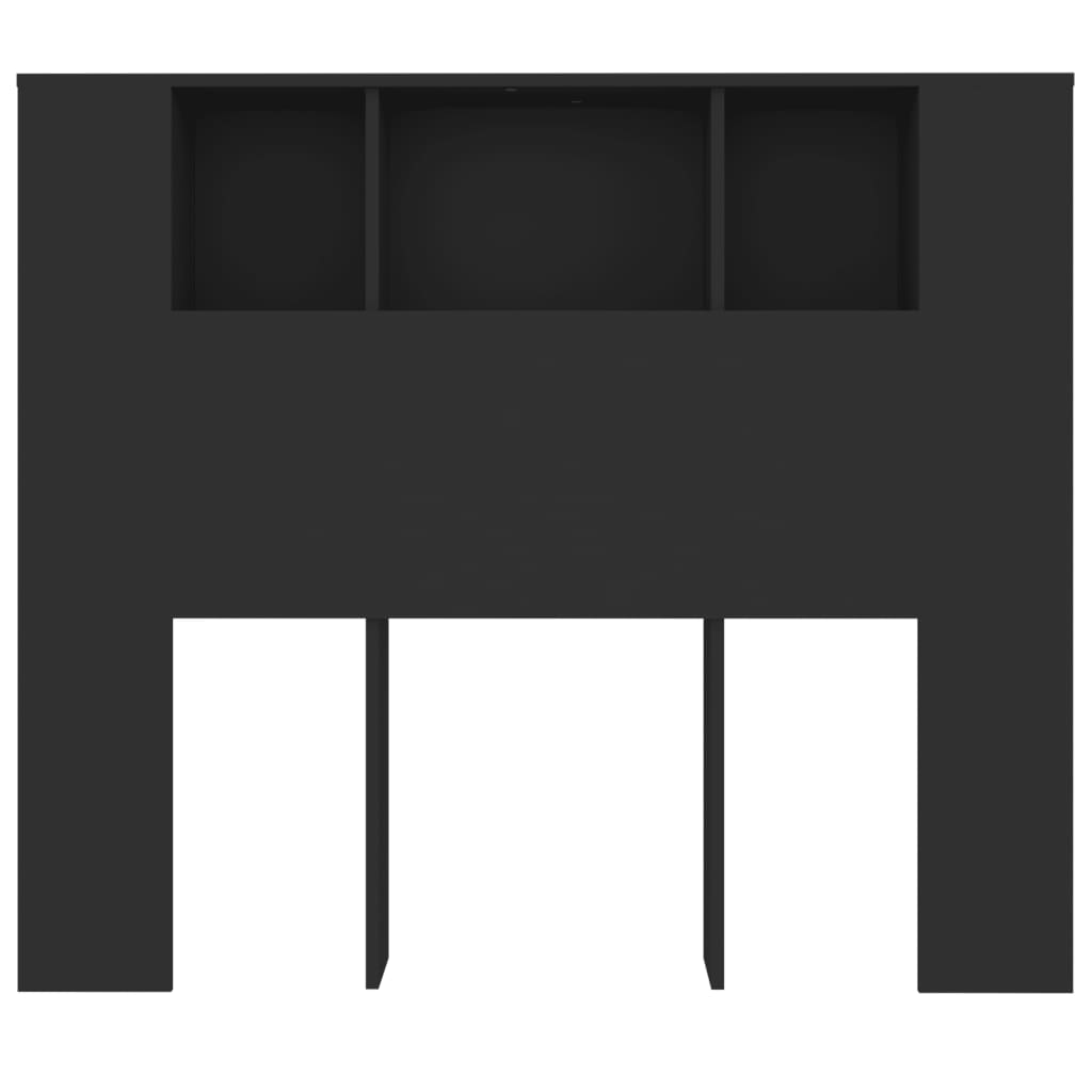 Armário de cabeceira 120x18,5x102,5 cm preto