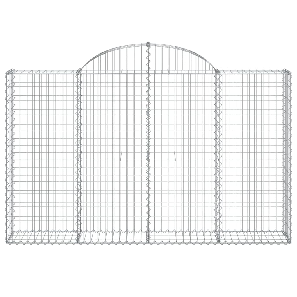 Cesto gabião arqueado 200x30x120/140 cm ferro galvanizado
