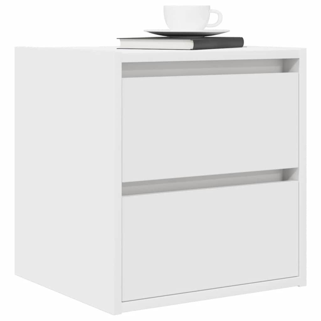 Mesas de cabeceira de parede 2 pcs 38x34x40cm branco