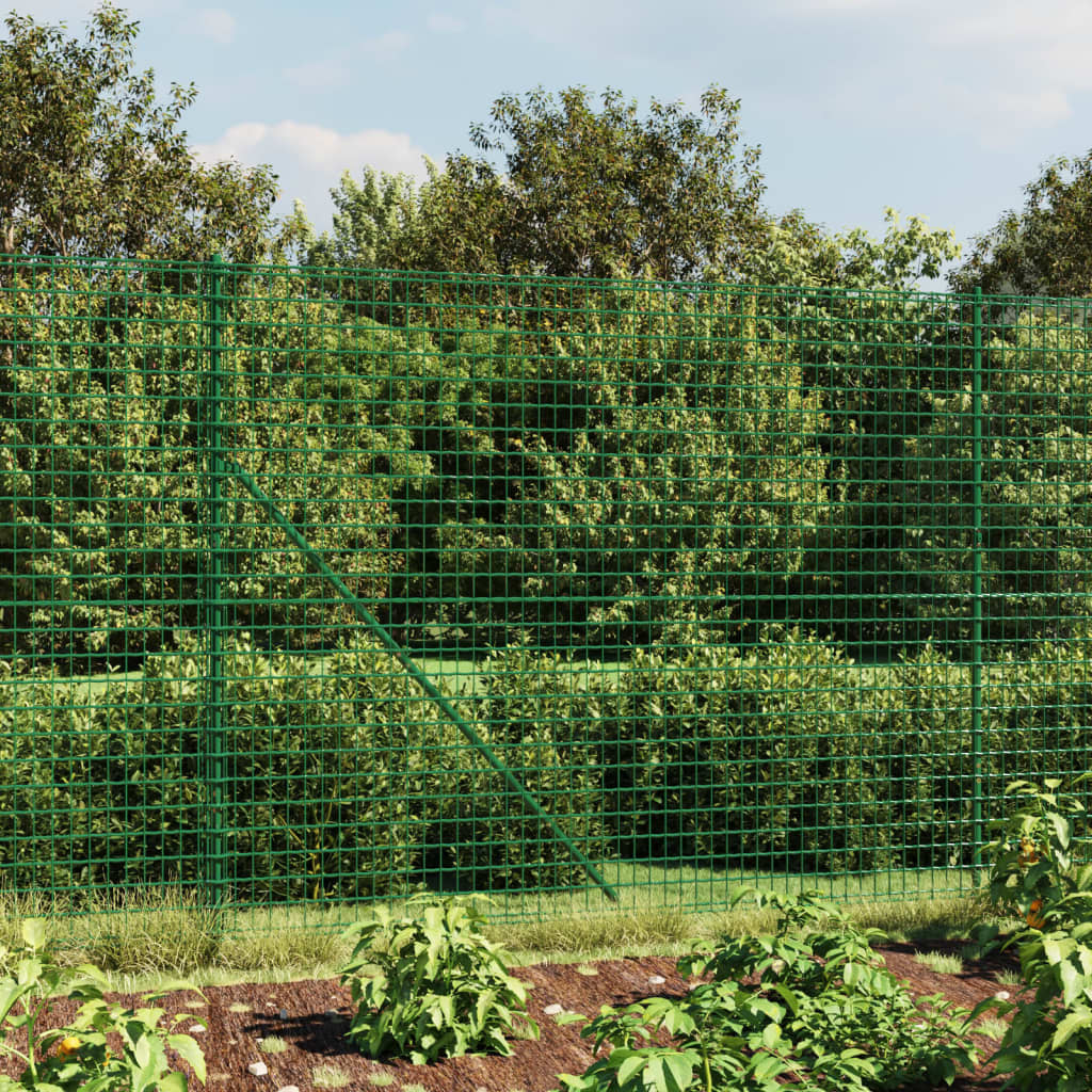 Cerca de malha de arame com flange 2,2x25 m verde