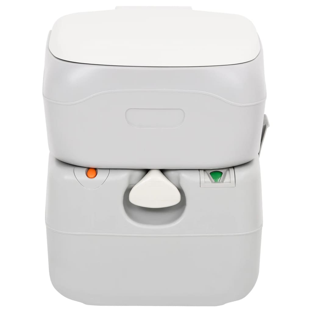 Sanita portátil p/ campismo 22+12 l pead cinzento e branco