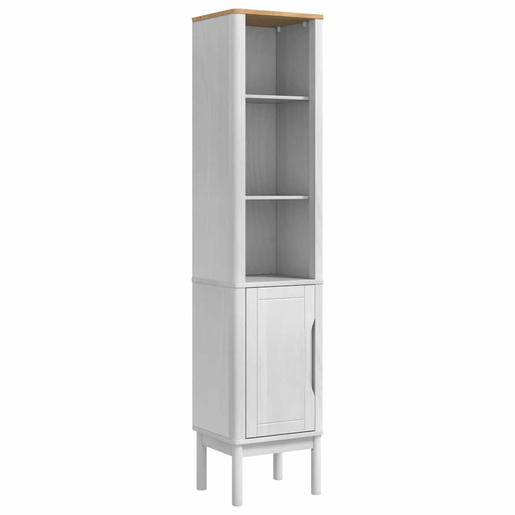 Armário alto de banheiro floro branco 35 x 30 x 160 cm