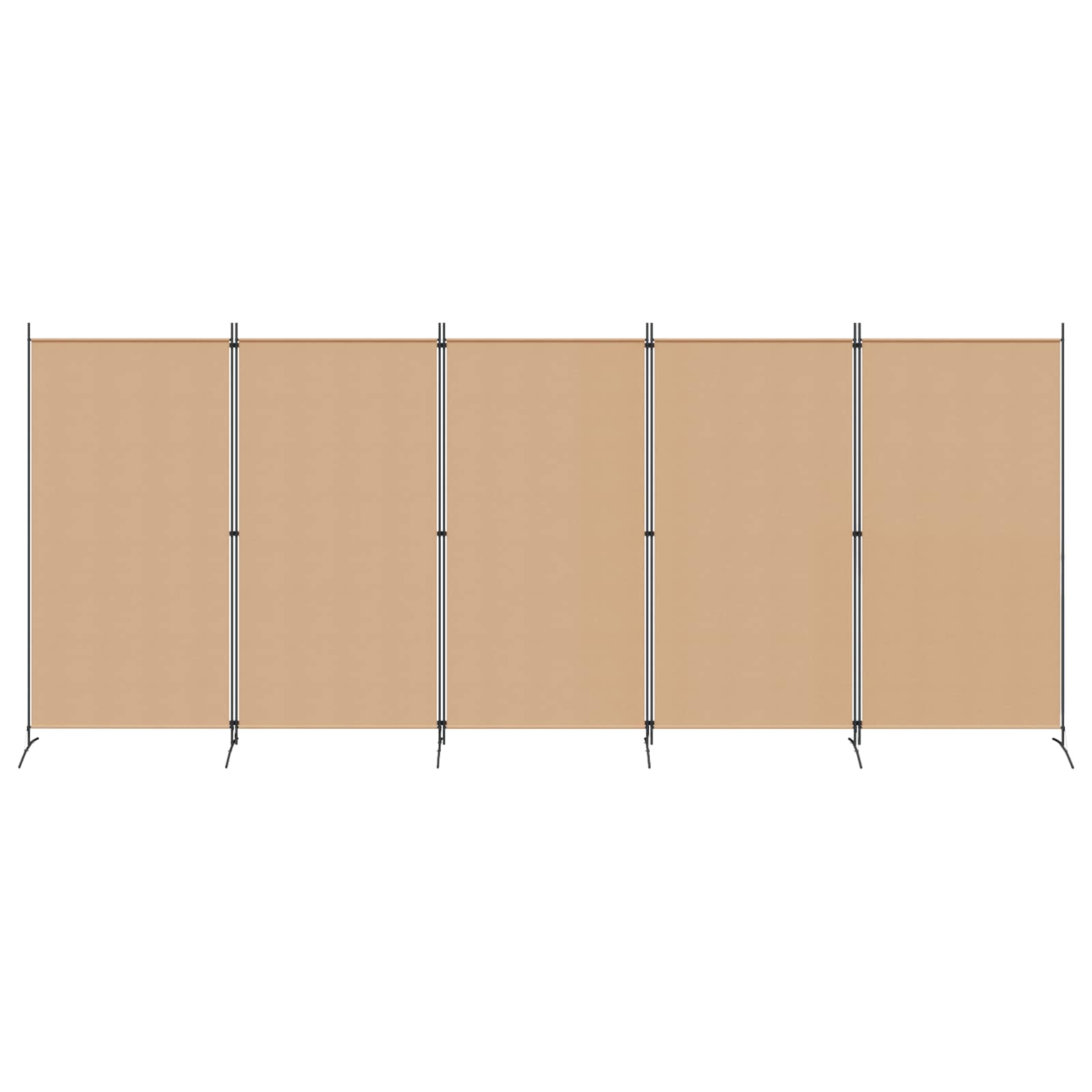 Divisória de 5 painéis bege 433 x 180 cm tecido