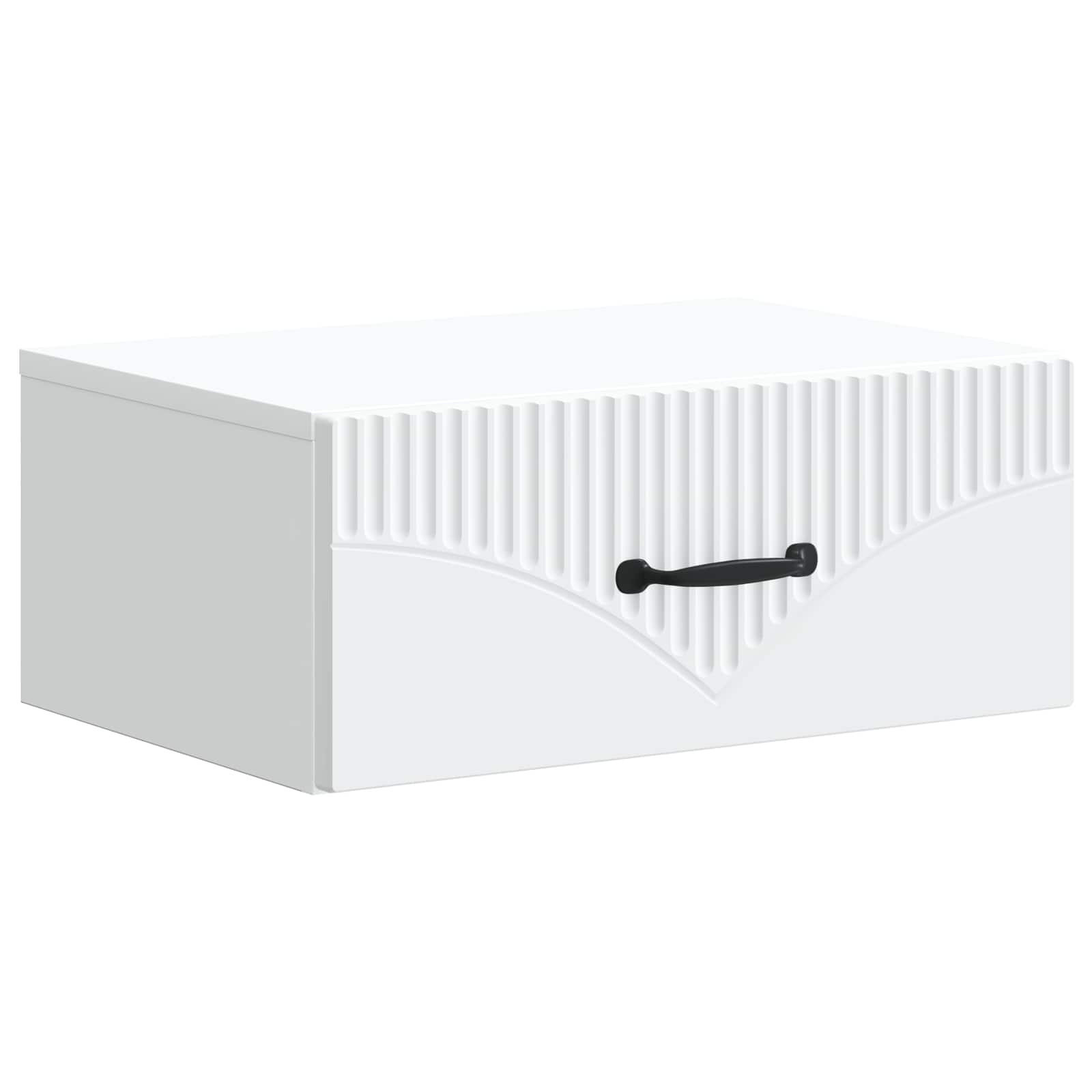 Gabinete de canto montado na parede branco 49 x 34,5 x 20 cm