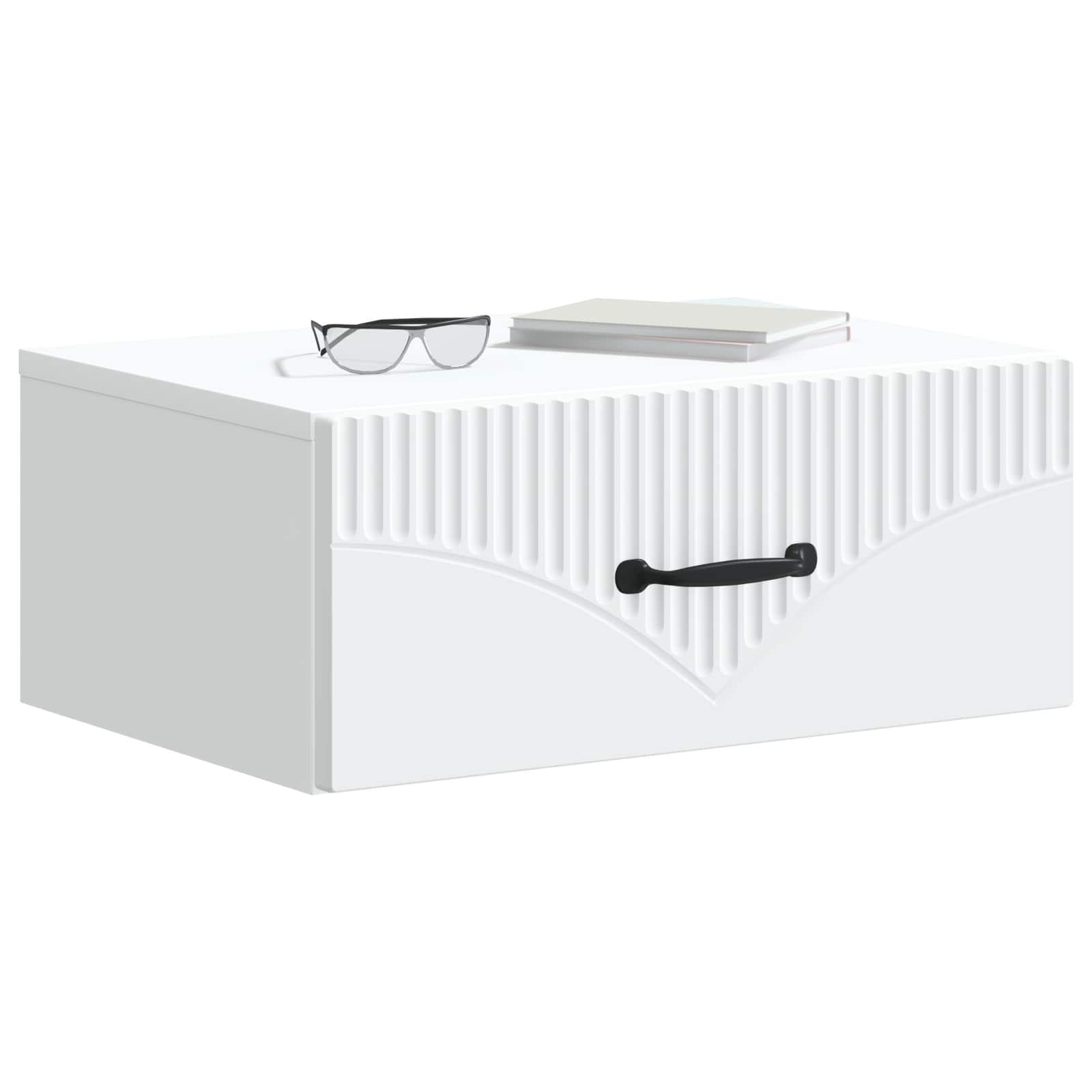 Gabinete de canto montado na parede branco 49 x 34,5 x 20 cm