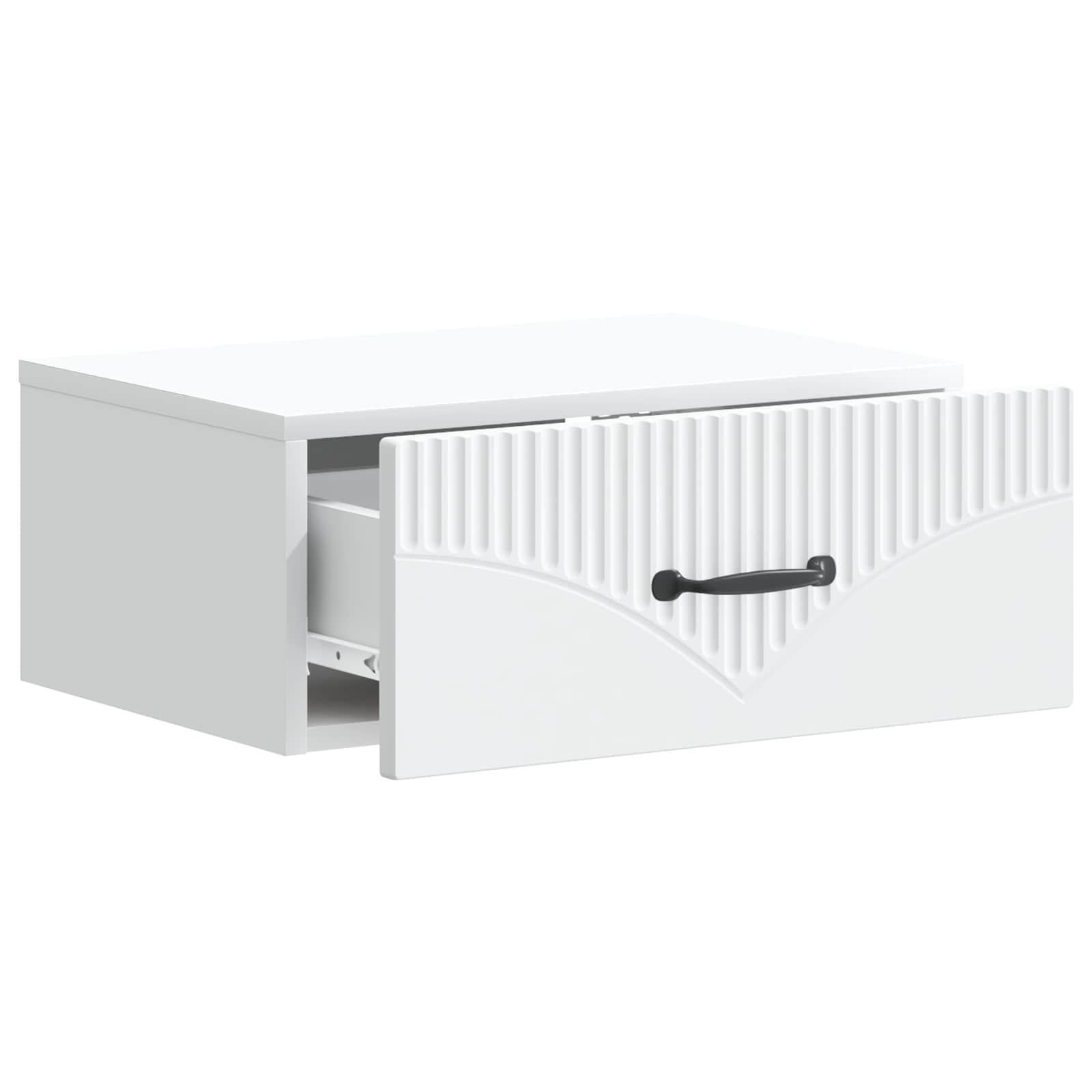 Gabinete de canto montado na parede branco 49 x 34,5 x 20 cm