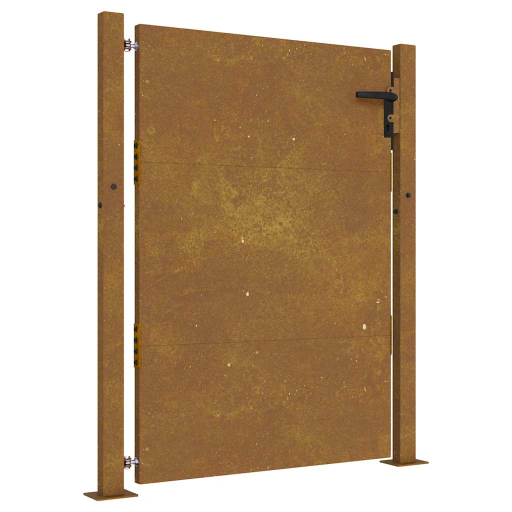 Portão de jardim 100x125 cm aço corten