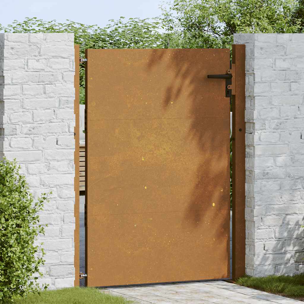 Portão de jardim 100x125 cm aço corten