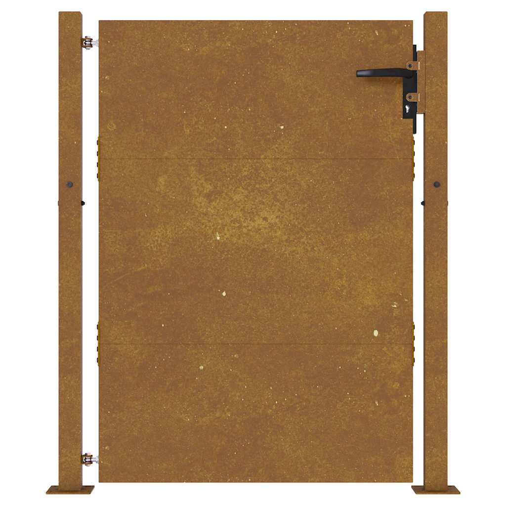 Portão de jardim 100x125 cm aço corten