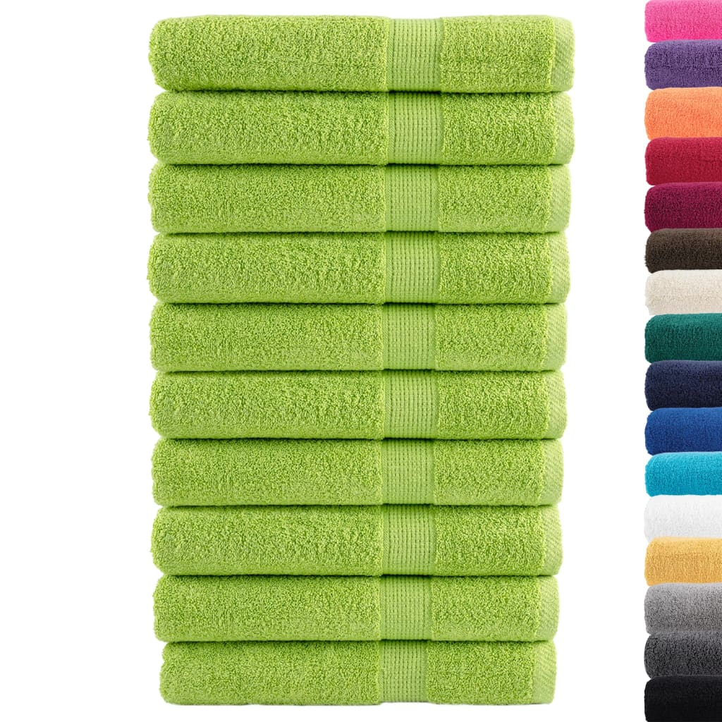 Toalhas premium solund 10 pcs 100x200 cm 600 gsm verde maça