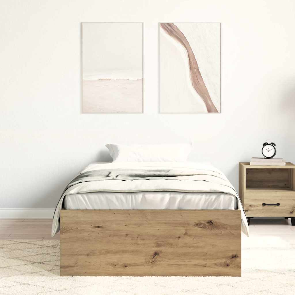 Estrutura de cama sem colchão 90x190cm derivados de madeira