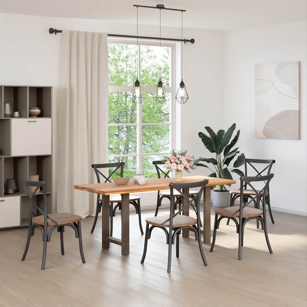 Pés para mesa de jantar em aço natural, 2 peças, 50x(72-73) cm, aço