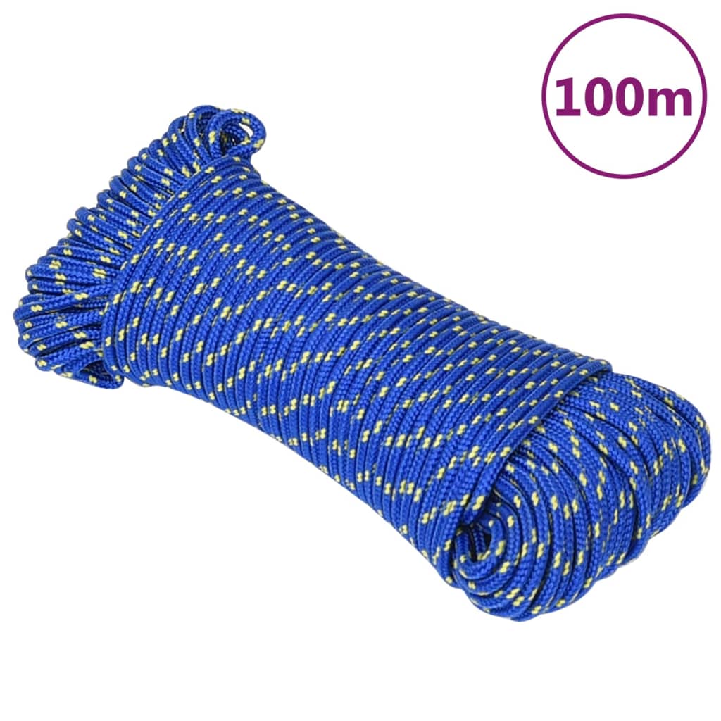 Corda de barco 5 mm 100 m polipropileno azul