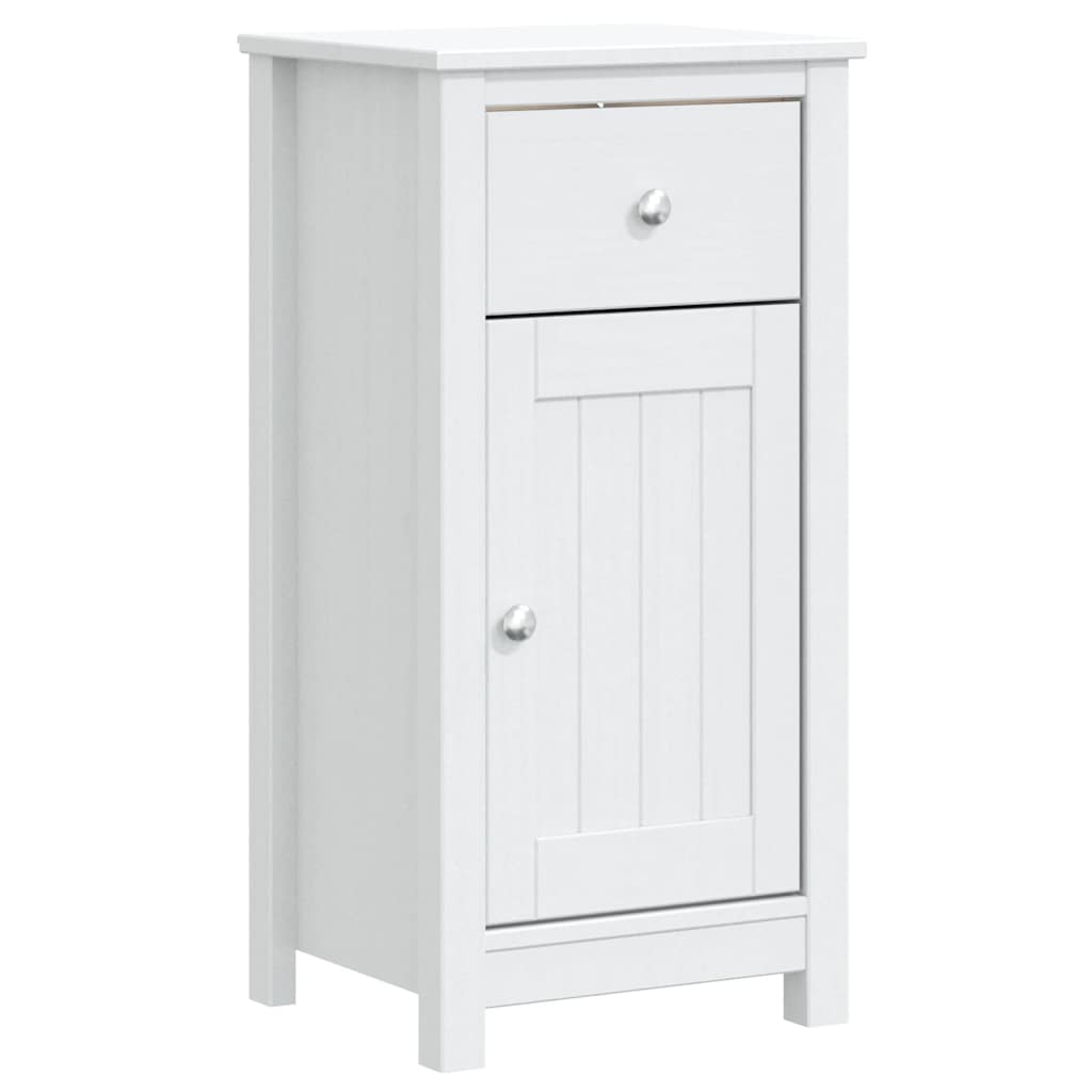 3 Pcs conjunto de móveis para wc berg pinho maciço branco