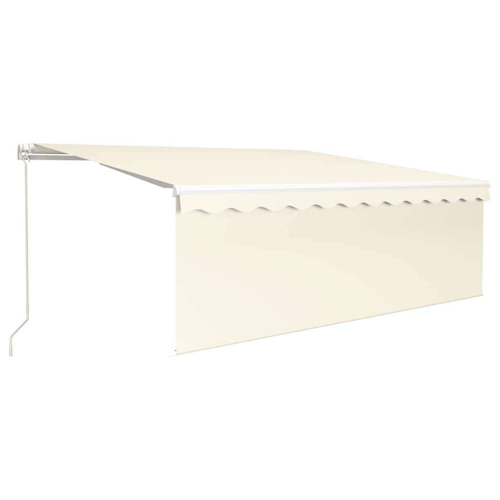 Toldo retrátil manual com estore 4x3 m cor creme