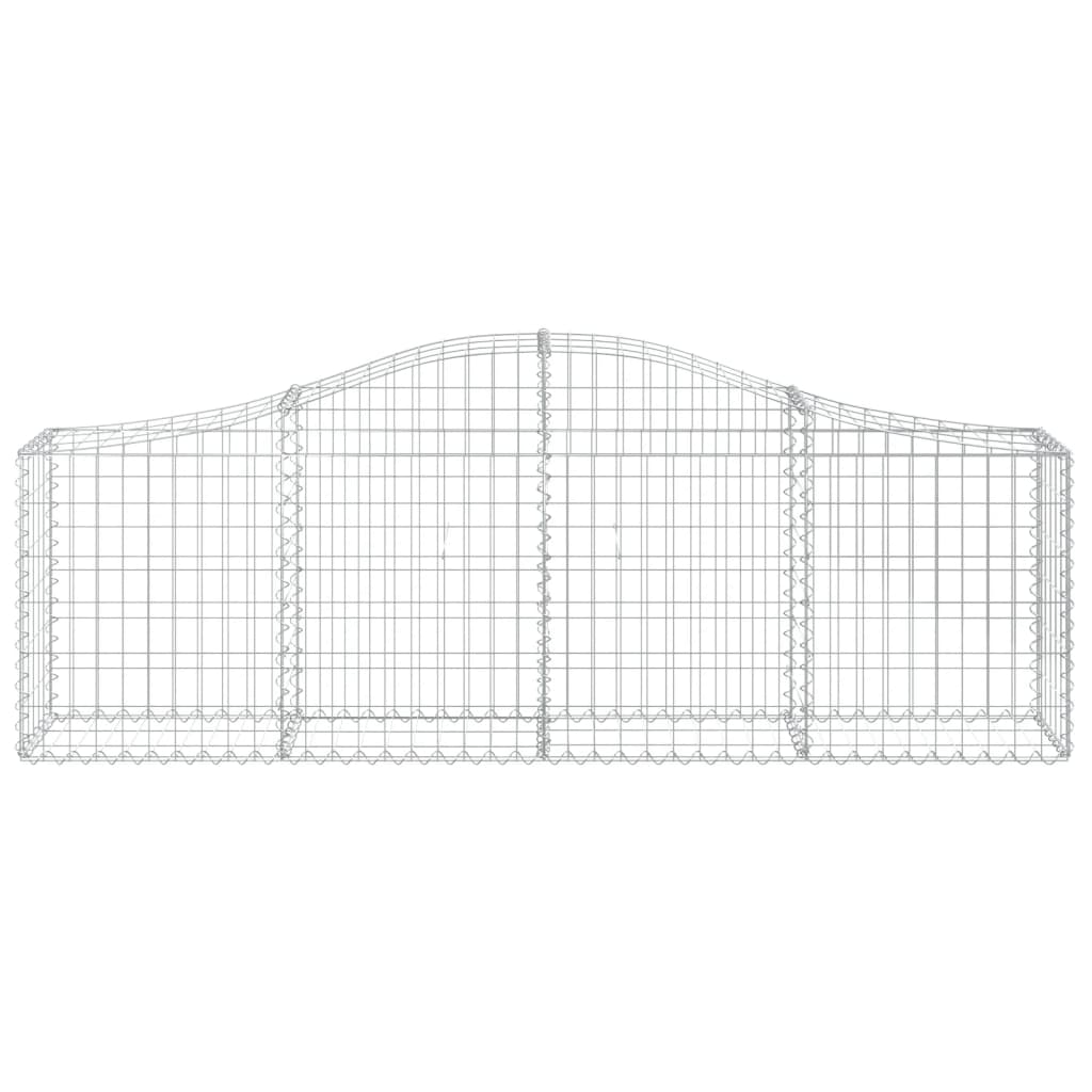 Cestos gabião arqueados 14pcs 200x30x60/80 cm ferro galvanizado