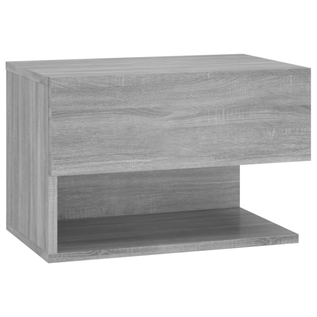 Mesa de cabeceira montagem na parede cinzento sonoma
