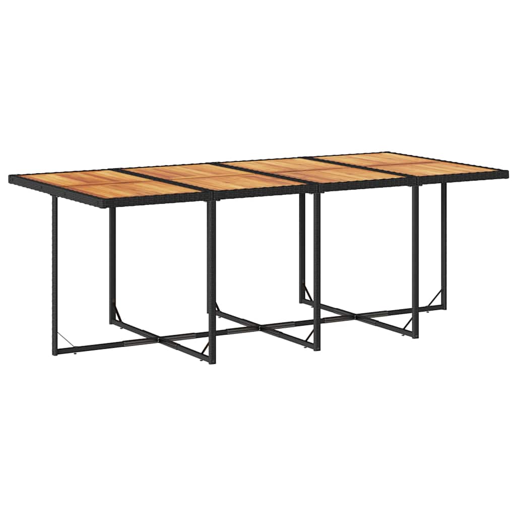 13 Pcs conjunto de jantar p/jardim com almofadões vime PE preto