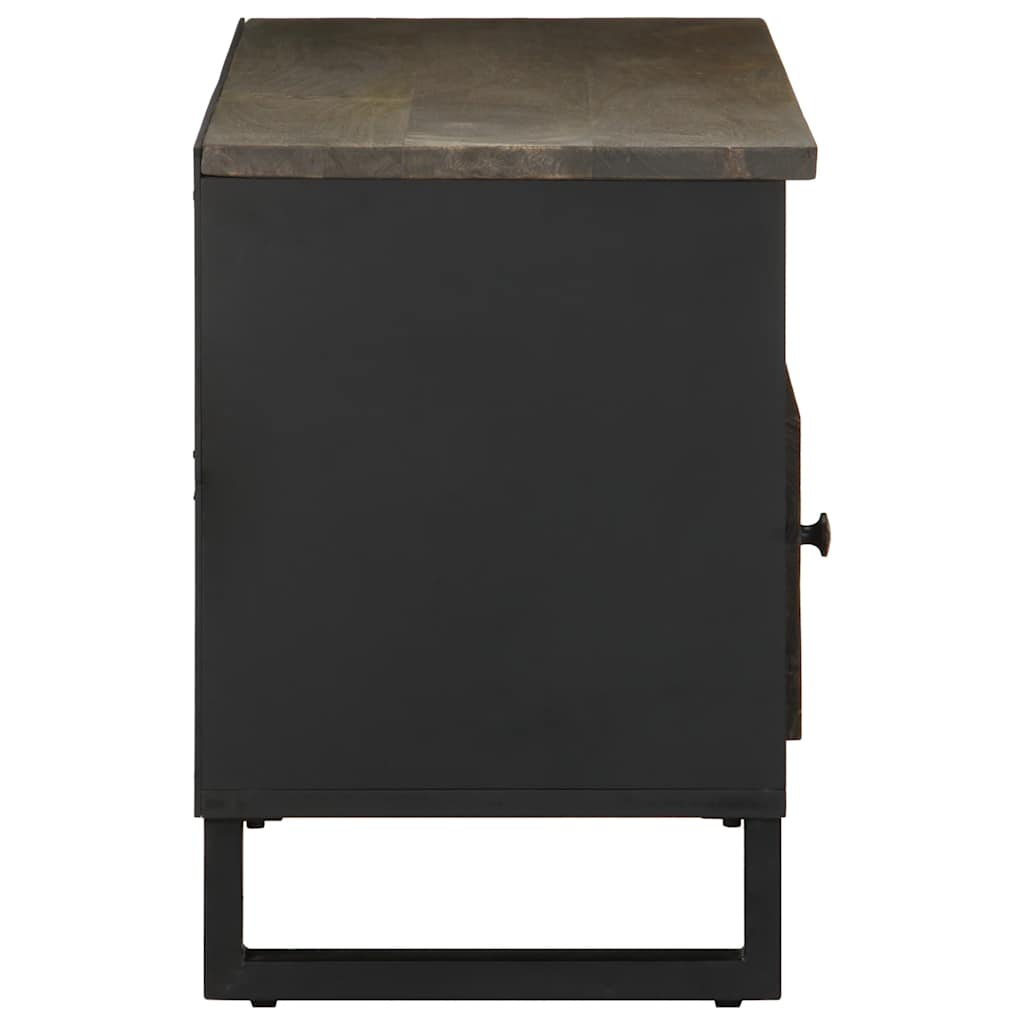Móvel de TV 100x33x46 cm madeira de mangueira maciça preto